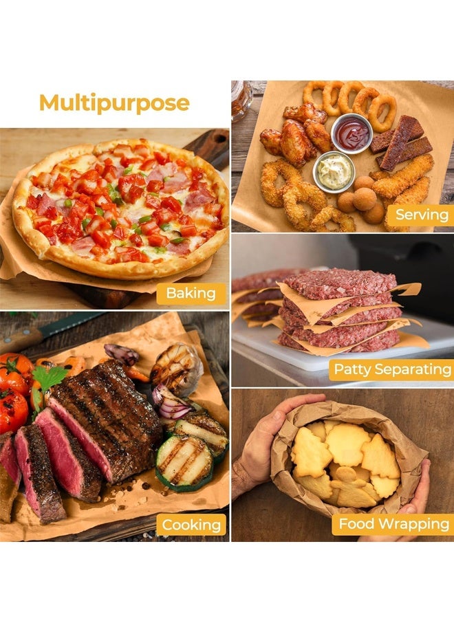 هومستر 100 جهاز كمبيوتر شخصي ورقة ملفوفة مقاومة للدهون ، 12 * 16 إنش ورقة ورقة غير لاصقة هامبورغ بطانات ورقة متعددة الأغراض ورقة الخبز لنزهة ، مطبخ ، شواء ، مقلية الهواء - Image 2