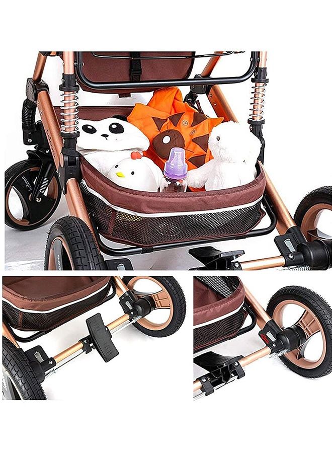Baby Infant Stroller 3 in 1 with Reversible Seat and Canopy(Blue)