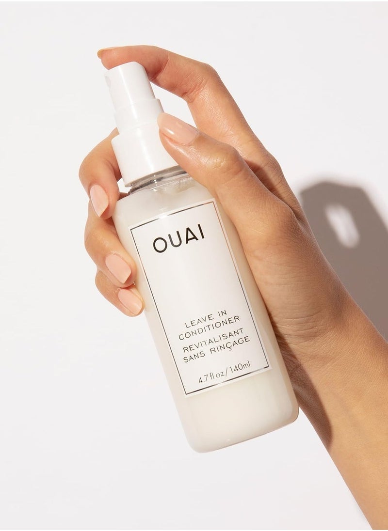 Ouai leave In conditioner - multitasking heat protectant spray for hair - prime hair for style, smooth flyaways, add shine u0026 use as detangling spray - no parabens, sulfates orphthalates (4.7 oz) - Image 3