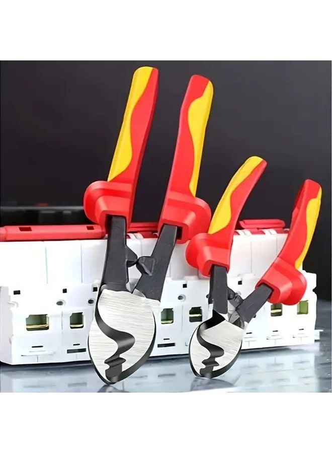 8in Insulated Cable Cutters Durable Metal Wire Stripper Non Slip Handle Electrician Tool - Image 3