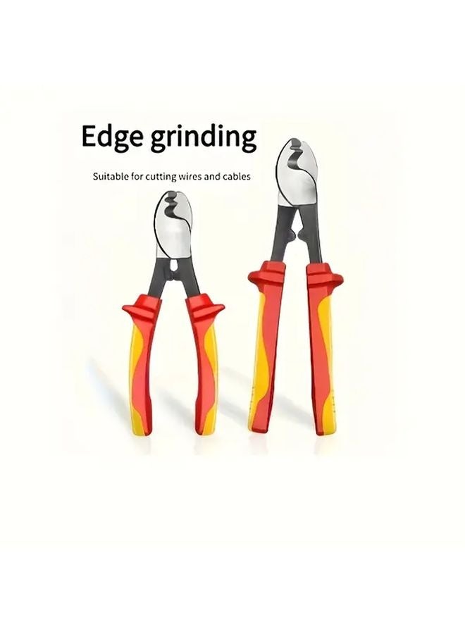 8in Insulated Cable Cutters Durable Metal Wire Stripper Non Slip Handle Electrician Tool - Image 2