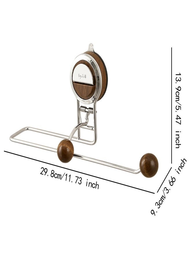 Jolfay Paper Towel Holder Under Cabinet No Drilling, Suction Cup Metal Bathroom Towel Bar Wall Mount for Kitchen, RV, Bathroom - Image 2