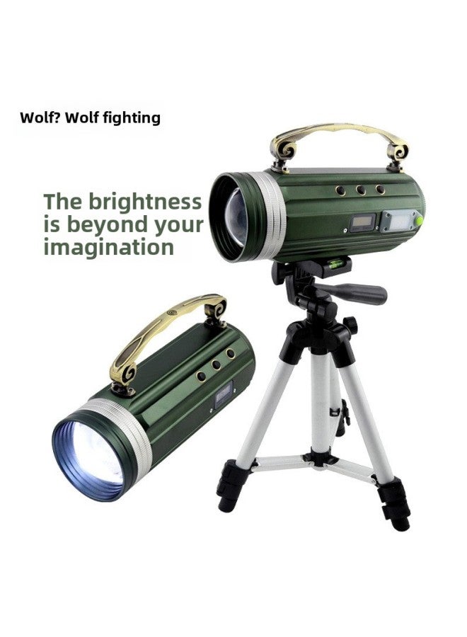 Fishing Lamp 25W Blue White Light Purple Night Fishing Lamp Fishing Lamp Zoom Touch Charging-Color:Three Light Source Lamp + Charger - Image 1