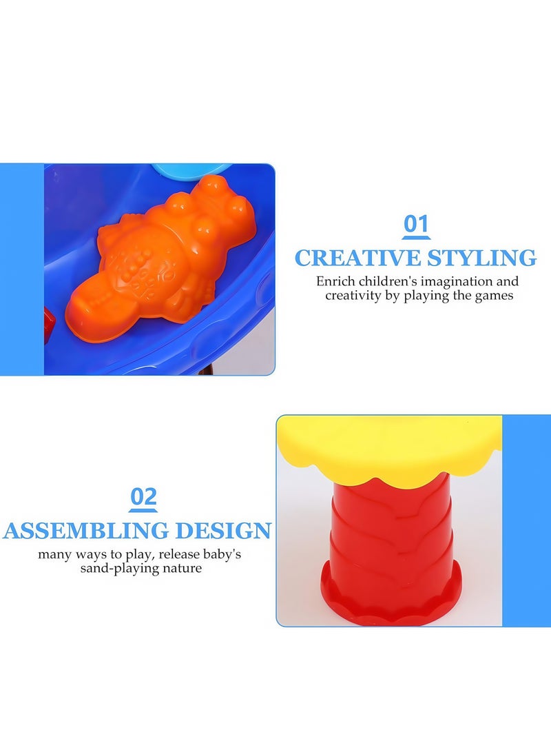 RAKAY Beach Toys Set,Water Sand Table Outside Toys for Toddlers, Summer Outdoor Beach Backyard Toys Water Table for Kids Todllers 3-5, Activity Sensory Tables Birthday Gifts for Boys Girls - Image 5