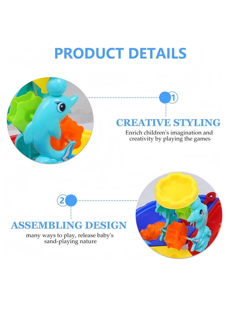 RAKAY Beach Toys Set,Water Sand Table Outside Toys for Toddlers, Summer Outdoor Beach Backyard Toys Water Table for Kids Todllers 3-5, Activity Sensory Tables Birthday Gifts for Boys Girls - Image 4