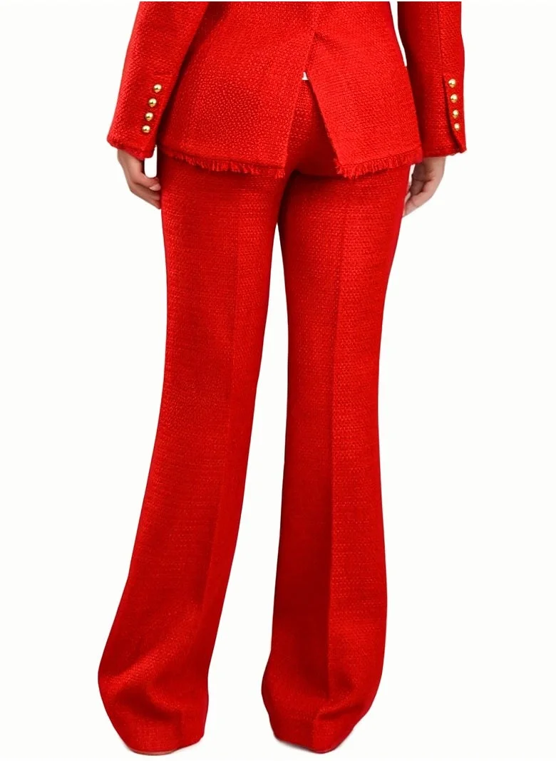 Wecre8 Red Flare Pants by WECRE8