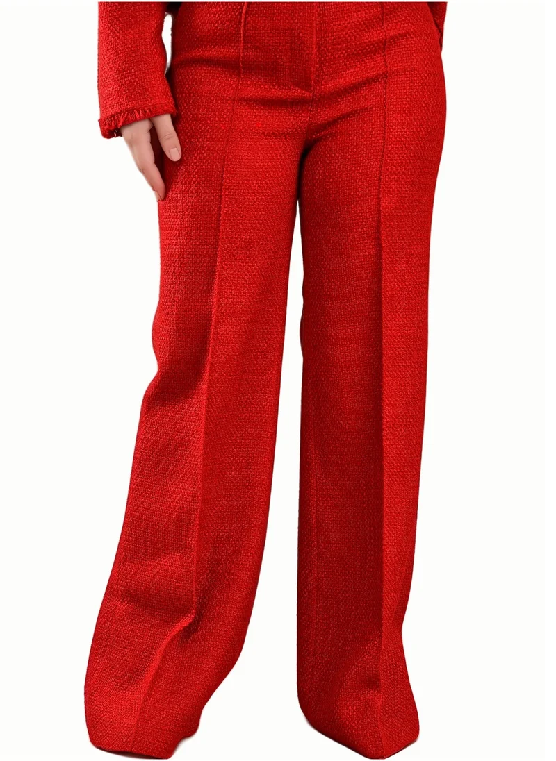 Wecre8 Red Flare Pants by WECRE8