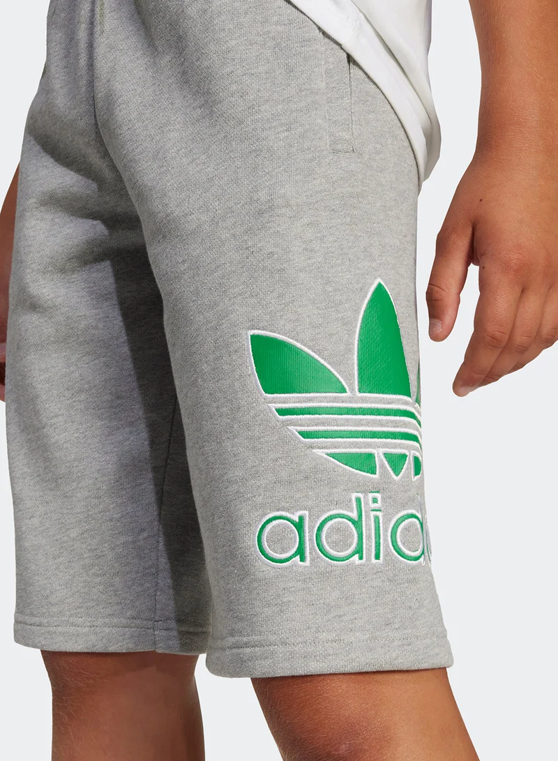 adidas Originals Youth Oversize Trefoil Short Big Logo Execution