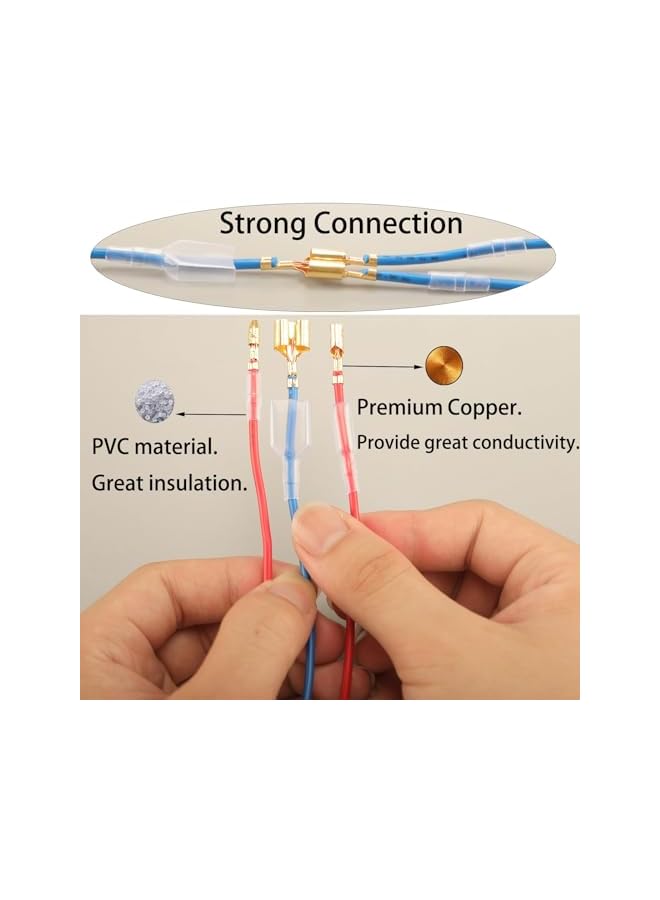 The Bros 320pcs Double Bullet Wire Connectors, 3.9mm 3.5mm Male and Female Bullet Terminal Connectors with Insulation Sleeve, Crimp Terminal Automotive Electrical Connectors Motorcycle Connector Kit - Image 4