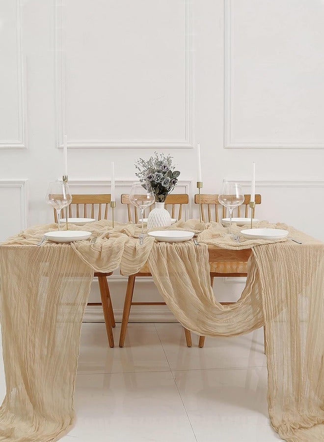 bbet Table Runner Chessian Tablecloth for Wedding Reception Bridal Shower Party Decoration Table Centerpiece 90*300CM - Image 3