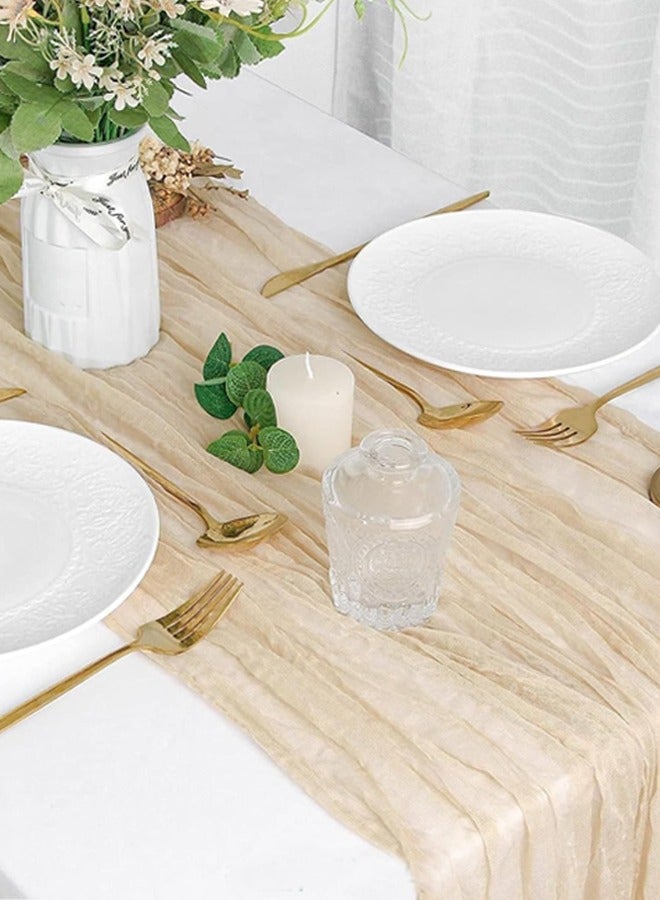 bbet Table Runner Chessian Tablecloth for Wedding Reception Bridal Shower Party Decoration Table Centerpiece 90*300CM - Image 5