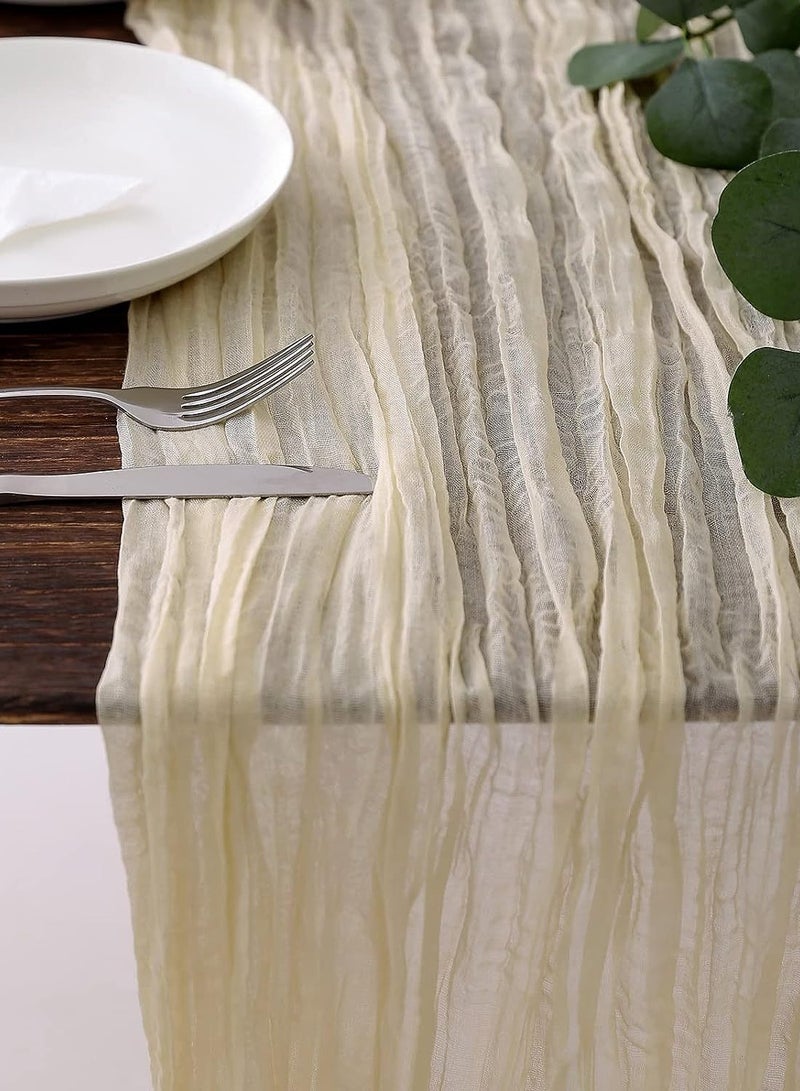 bbet Table Runner Chessian Tablecloth for Wedding Reception Bridal Shower Party Decoration Table Centerpiece 90*300CM - Image 2