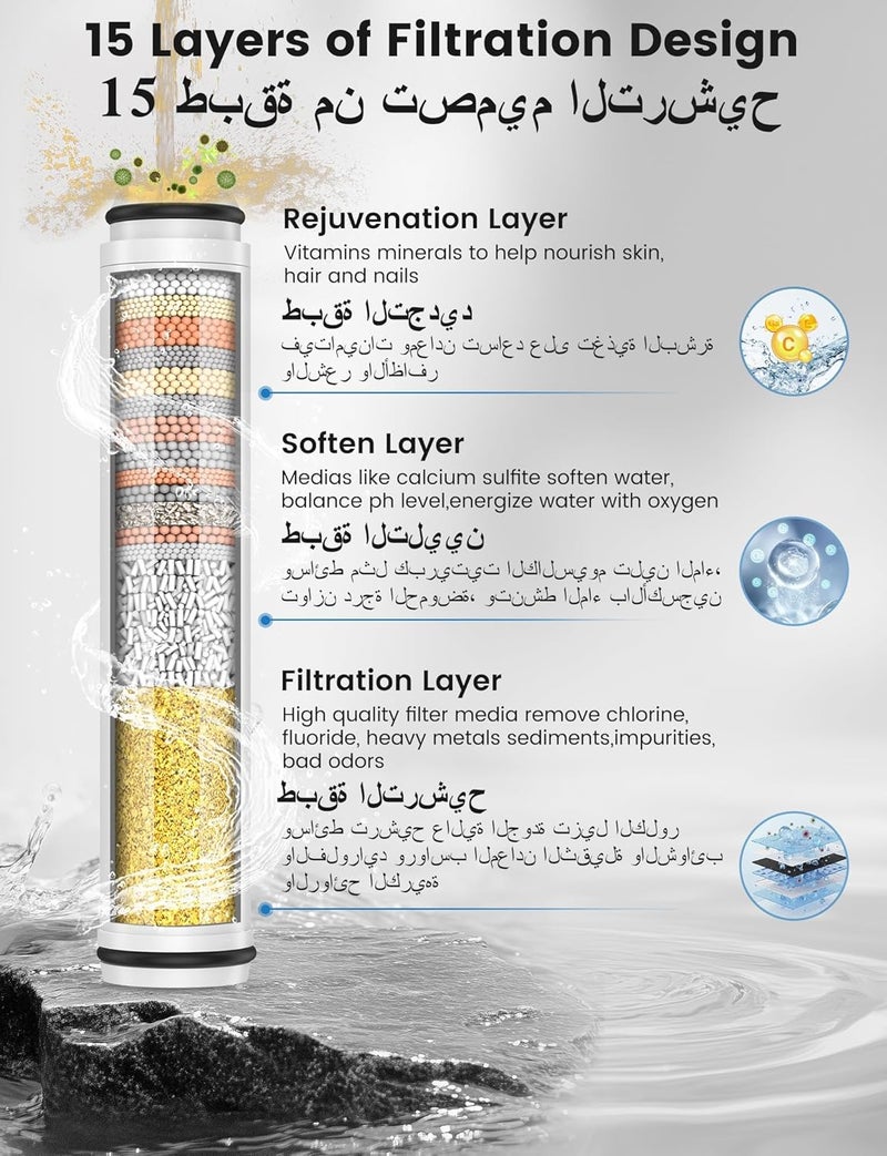 FEELSO مجموعة بديلة من 2 فلتر رأس دش فقط لـ ASIN B0G3PP3VB4، B0GGBKCZX7، B0GL8H3FW8 - Image 5