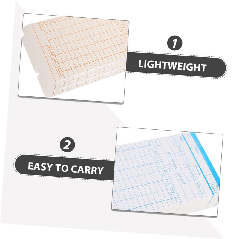 285pcs Dual Sided Employee Time Cards High Precision Large Capacity Monthly Pack - Image 4