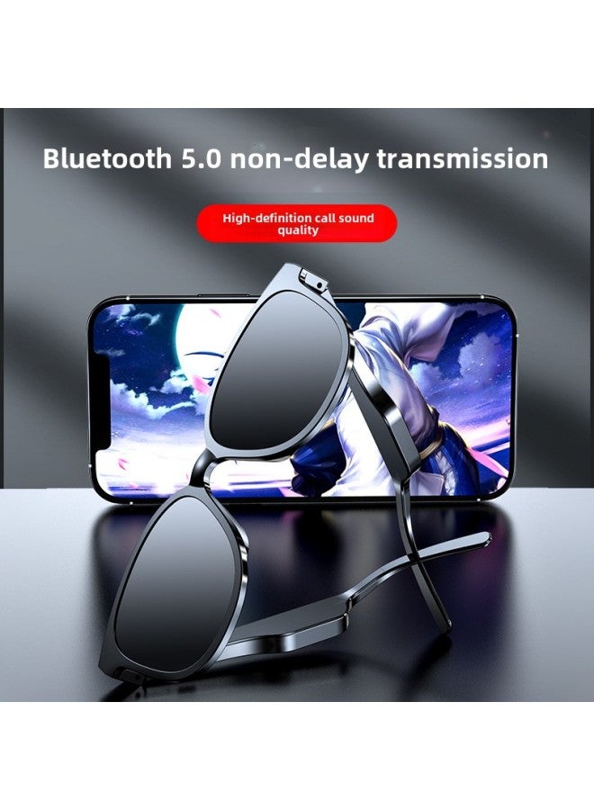 Direct Sales Bluetooth Smart Glasses Air Conduction Glasses Bluetooth Sunglasses Can Listen To Music To Answer The Phone-Color:Black - Image 2