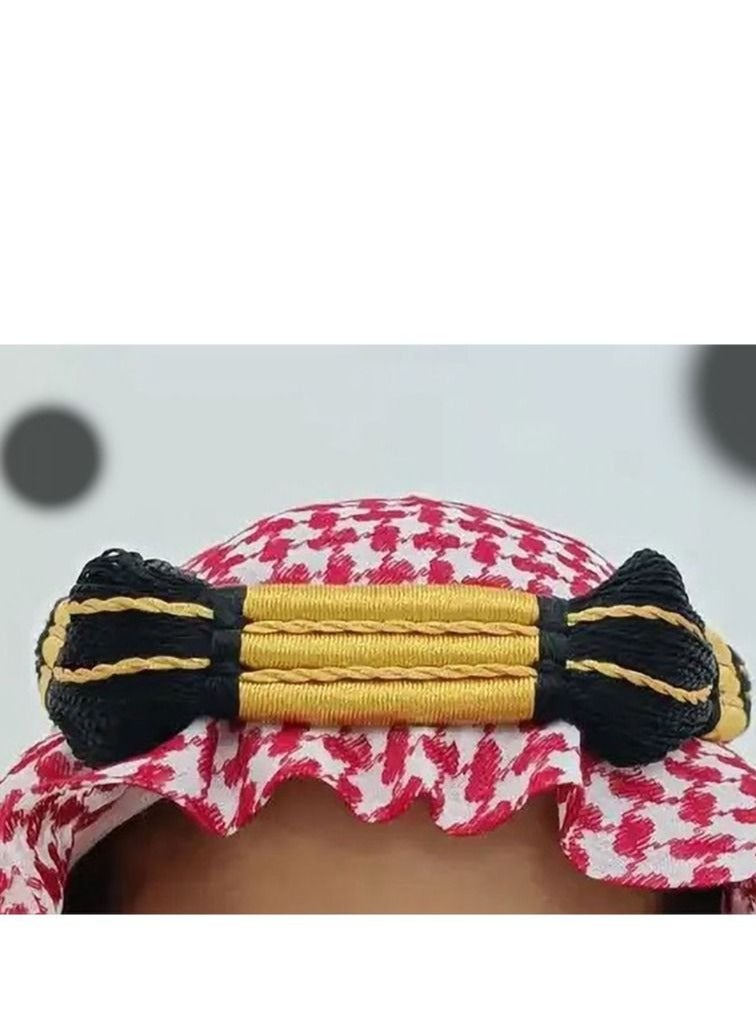 King Faisal's distinctive headband is designed in a unique way to celebrate Saudi Founding Day. This headband is a wonderful accessory that reflects national identity and adds a touch of luxury and di - Image 2