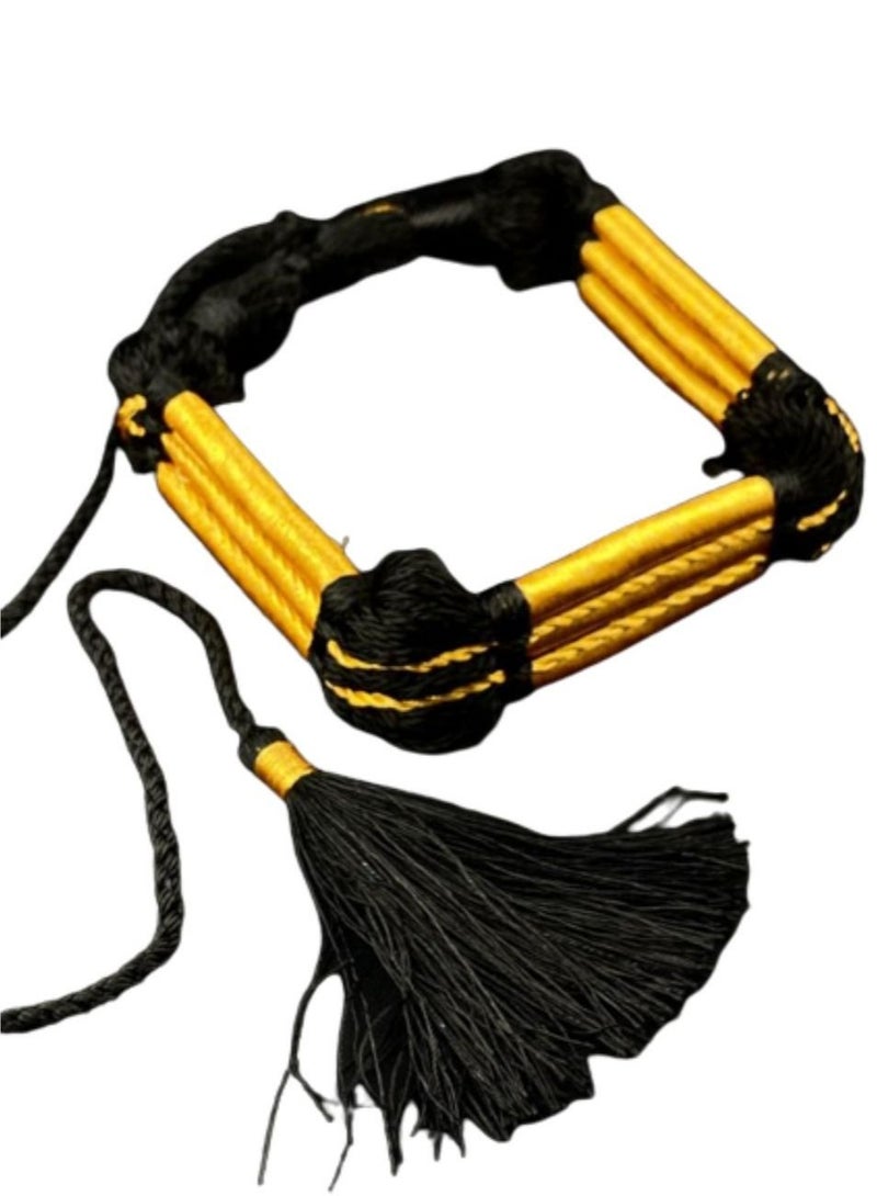 King Faisal's distinctive headband is designed in a unique way to celebrate Saudi Founding Day. This headband is a wonderful accessory that reflects national identity and adds a touch of luxury and di - Image 4