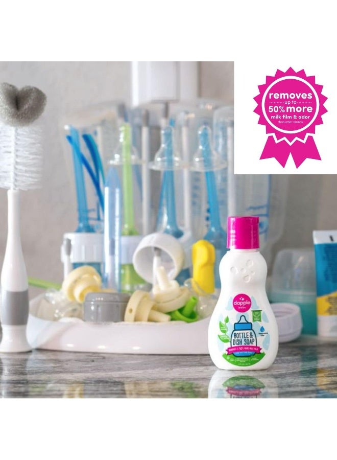 dapple صابون زجاجات الأطفال من دابل، صابون أطباق مضاد للحساسية لزجاجات الأطفال، مدعوم بالنباتات، حجم السفر، خالي من العطور، 3 أونصات سائلة (عبوة من 2) - Image 4