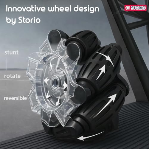 Storio 4x4 RC Rechargeable Remote Control Drift Stunt Car Toy 4WD | 360° Rotating | Dual Sided Climbing | High-Speed Tumbling | 360° Rotation| Remote Control Car for Kids - Image 3