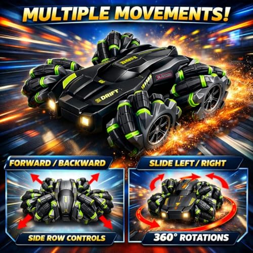 Storio 4x4 RC Rechargeable Remote Control Drift Stunt Car Toy 4WD | 360° Rotating | Dual Sided Climbing | High-Speed Tumbling | 360° Rotation| Remote Control Car for Kids - Image 2