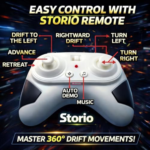 Storio 4x4 RC Rechargeable Remote Control Drift Stunt Car Toy 4WD | 360° Rotating | Dual Sided Climbing | High-Speed Tumbling | 360° Rotation| Remote Control Car for Kids - Image 5