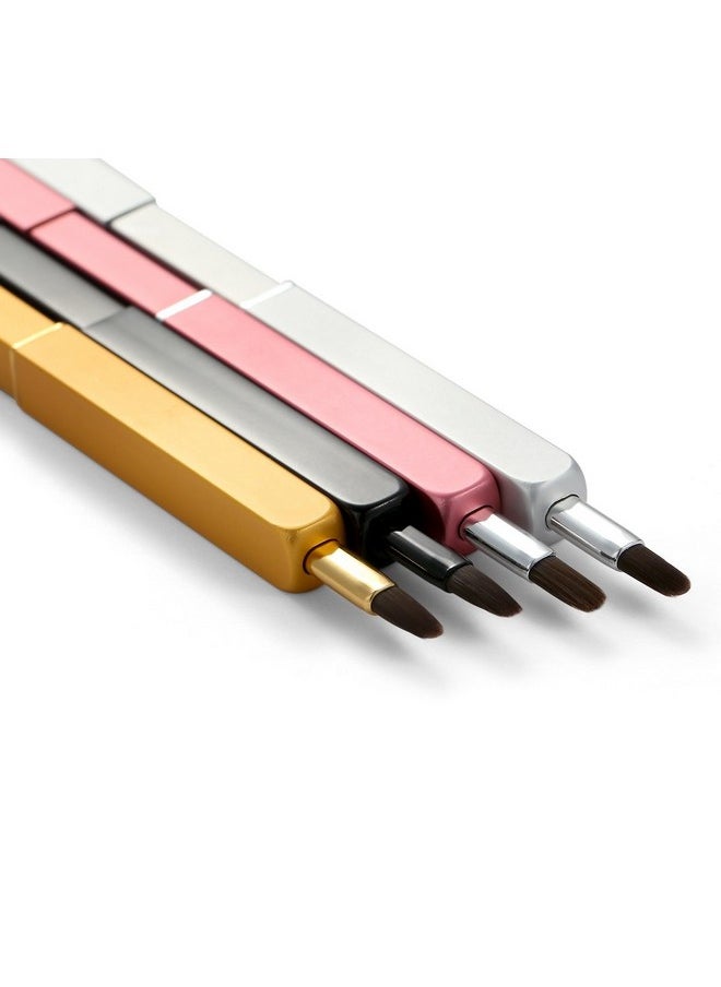 Liasun - Exquisite Professional Lip Brush Applicatorsretractable Lipstick Brushes Lipstick Gloss Makeup Brush Tool For Women And Girls (Silver) - Image 1