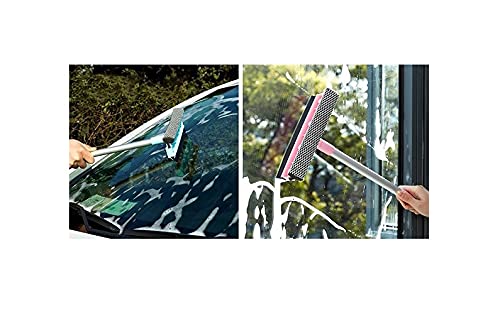 Winberg Glass Cleaning Wiper Comes with Scrub Head and Wiper Head with Long Stick Help to Clean Glass Window Solar Panel BLKWIP001 - Image 2