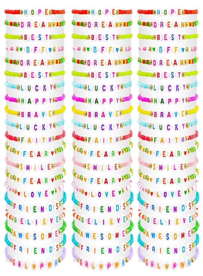 yesaior 60 pcs Festive Bracelets Bulk Colorful Friendship Adjustable Beaded Bracelets Bulk Women's Clay Surfer Heishi Jewelry for Women Men Gift Party Supplies (Classic Style) - Image 1