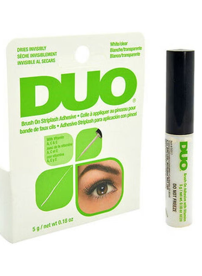 غراء رموش ستيبلاش شفاف من براش-أون، عبوة من قطعتين - Image 1
