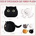Guiqulai Black Cat Plush Toy Set 1 Pcs 9 Giant Black Cat with 4 Pcs Baby Kittens Keychain Plush Stuffed Animal Family Gothic Cat Gift for Halloween Birthday Christmas - Image 4