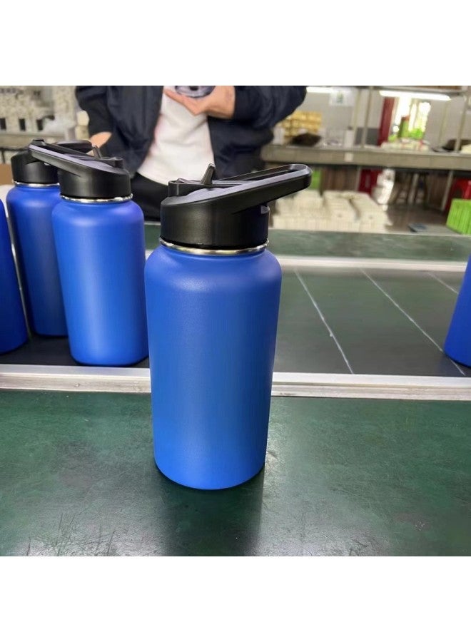 Dark Blue Chunky 24oz Exclusive For 304 Stainless Steel Outdoor Sports Kettle Large Capacity Thermos Cup New Space Pot Handle Cup