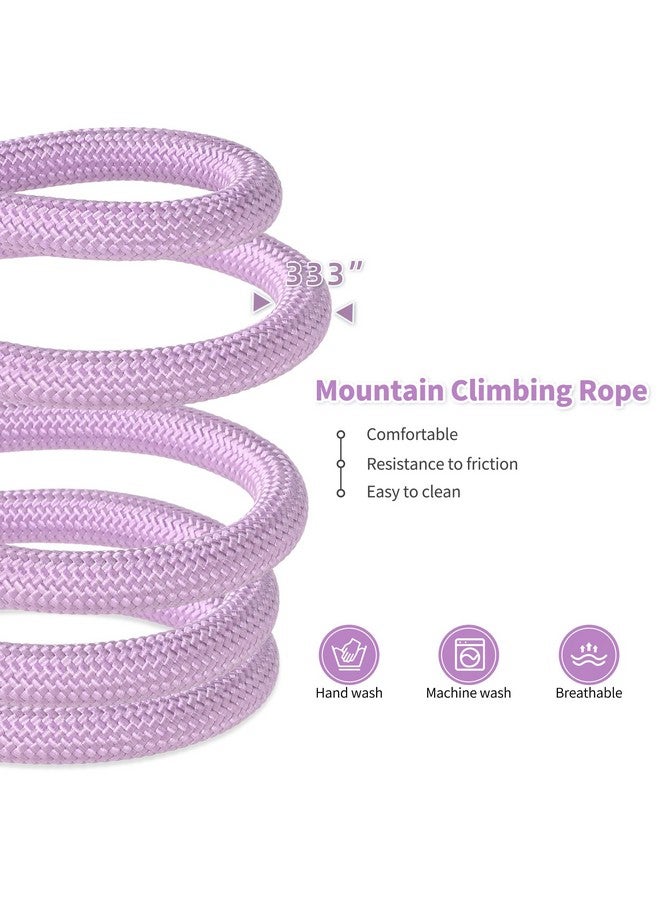 مايل هاي لايف مقود كلاب مايل هاي لايف، بمقبض مبطن مريح، ومقود من حبل النايلون الأرجواني مع أطراف فولاذية، ومقود حيوانات أليفة متين بطول 6 أقدام (أرجواني، 72 بوصة) - Image 4