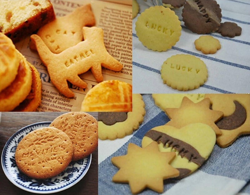 Gracelife 73 pcs Alphabet, Number, Letter Symbols Biscuit Fondant Cake/Cookie Stamp Impress Embosser cutter - Mold Tool Set - Image 3