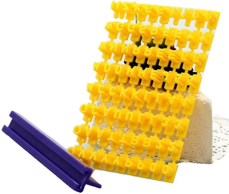 Gracelife 73 pcs Alphabet, Number, Letter Symbols Biscuit Fondant Cake/Cookie Stamp Impress Embosser cutter - Mold Tool Set - Image 2