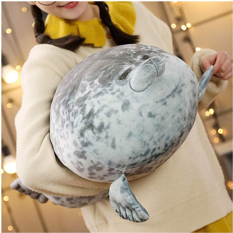 OUKEYI Cute Seal Pillow，Stuffed Cotton Plush Animal Toy Lovely Ocean Plushies Animal Hugging Pillow Cushion (15 in) - Image 4