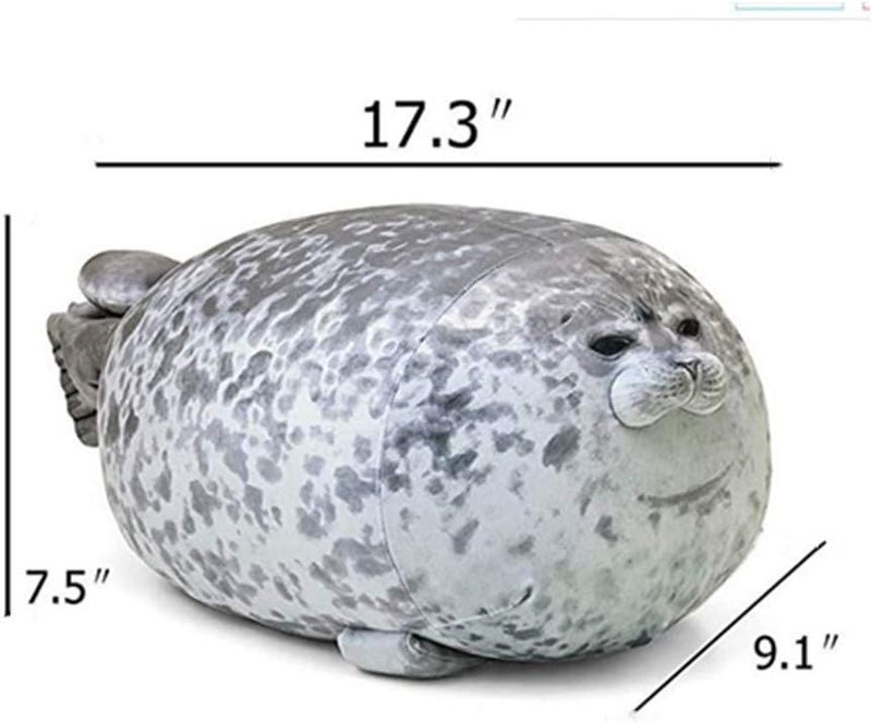 OUKEYI Cute Seal Pillow，Stuffed Cotton Plush Animal Toy Lovely Ocean Plushies Animal Hugging Pillow Cushion (15 in) - Image 5