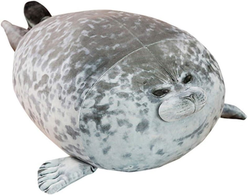 OUKEYI Cute Seal Pillow，Stuffed Cotton Plush Animal Toy Lovely Ocean Plushies Animal Hugging Pillow Cushion (15 in) - Image 1