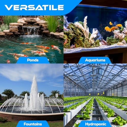 JAJALE 925 GPH Amphibious Submersible and Inline Water Pump - For Aquarium, Pond, Hydroponics, Fountain with Ceramic Shaft, 10.17 ft Lift, 75W - Image 5