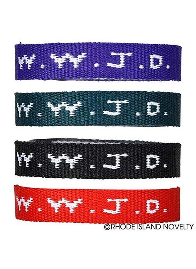 Rhode Island Novelty Wwjd Adjustable Bracelets Pack Of 24  - Image 4