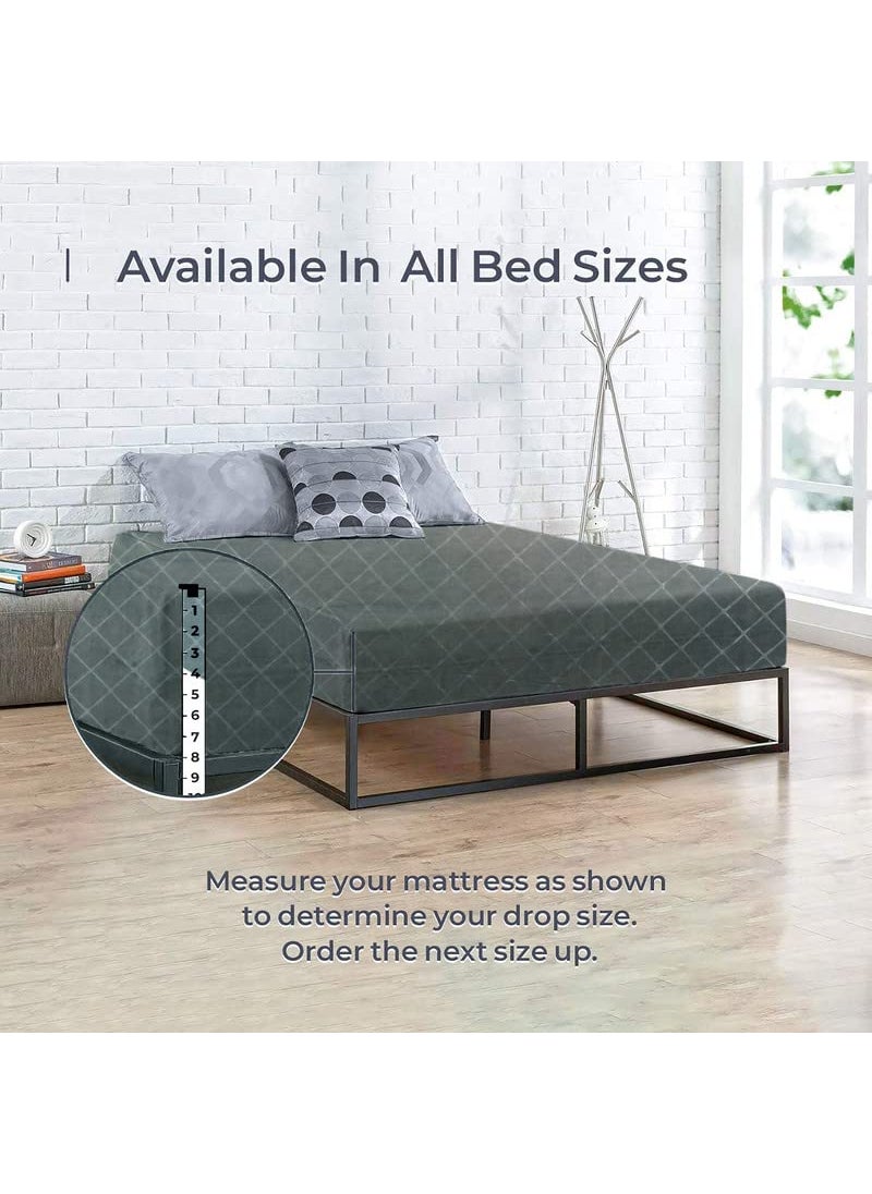 BSB HOME BSB HOME Premium Cotton Mattress CoverProtector with Zipper Chain Available in Provides All Around Protection with 360 Encasing 72x48 6x4 ft Pack of 1 Grey  - Image 3