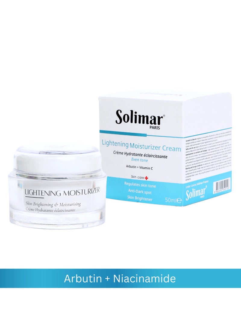 Solimar Paris Lightening Moisturizer Cream – Skin Brightening & Hydration, 50ml - Image 1