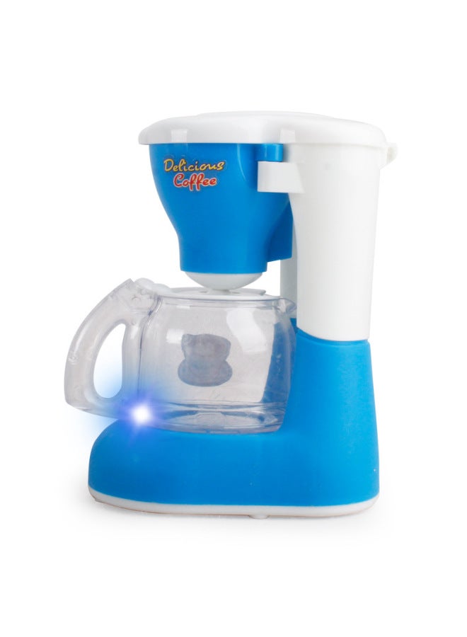 22 Children Play House Small Household Appliances Washing Machine Toy Rice Cooker Mini Kitchen Toy Refrigerator Table Lamp-Color:Blue Coffee Machine  - Image 1