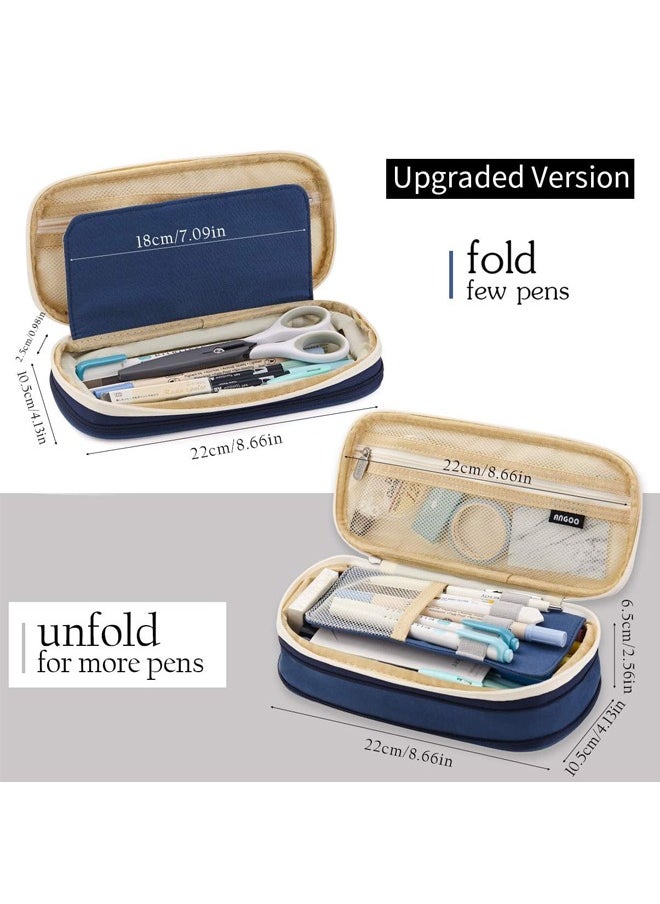 Royee - Big Capacity Pencil Pen Case Office College School Large Storage Bag Pouch Holder Box Organizer - Image 1