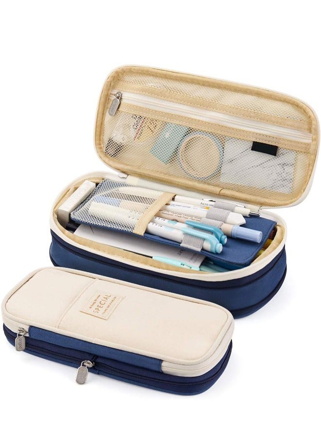 Royee - Big Capacity Pencil Pen Case Office College School Large Storage Bag Pouch Holder Box Organizer - Image 1