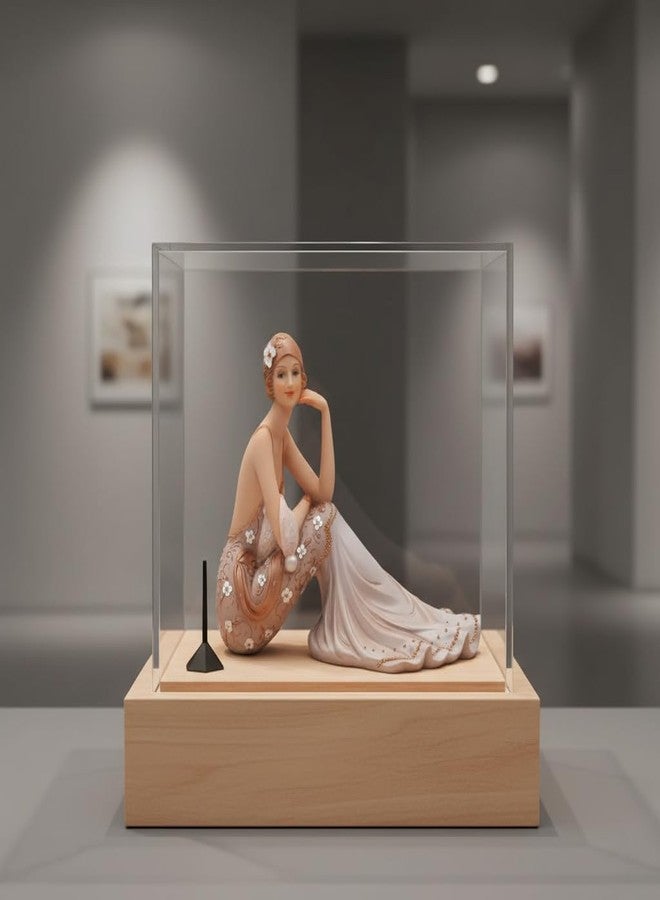 Comfy Hour 8" Glamour Elegance Victorian Art Figurine, Lady Sitting on Floor Statue, Roaring 20s Art Deco Style Home Decor Accent, Polyresin Artisan Sculpture, 1 Unit - Image 5
