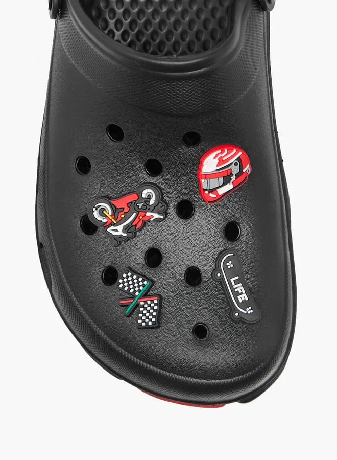 Lee Cooper Men's Applique Detail Clogs with Backstrap
