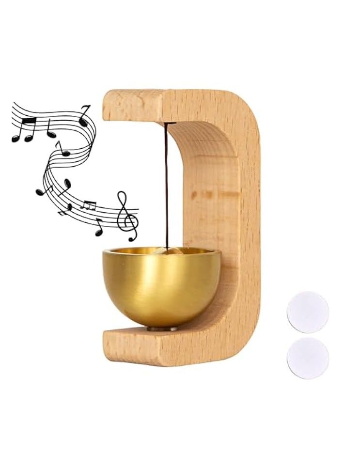 erorex Shopkeepers Bell for Door Opening, Magnetic Wood Doorbell, Wind Chime for Door, Store, Refrigerator, Porch, Garden, Entrance, Restaurant, Office, Housewarming Gift (C-Shaped) - Image 1
