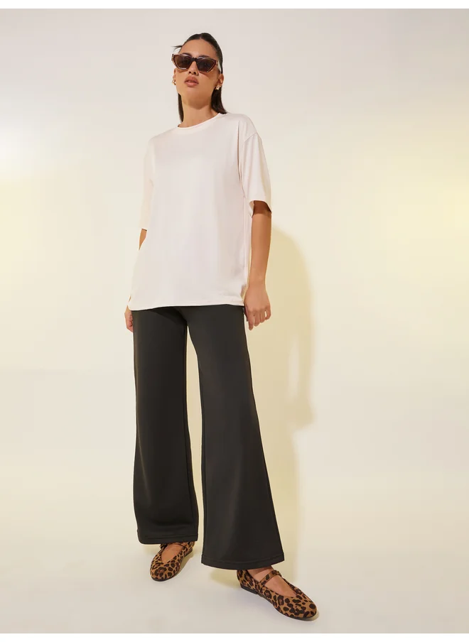 Take Two Take Two Back Graphic Print Round Neck Oversized T-Shirt