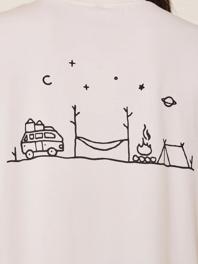 Take Two Take Two Back Graphic Print Round Neck Oversized T-Shirt