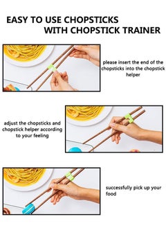 وهاواي 25Pcs Reusable Chopstick Helpers, Non Slippery Training Chopstick Hinges Connector Practice Chopsticks for Adults, Kids, Beginner, Trainers or Learner Multicolor  - Image 2